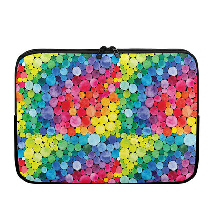 Watercolor Rainbow Pattern Print Laptop Sleeve