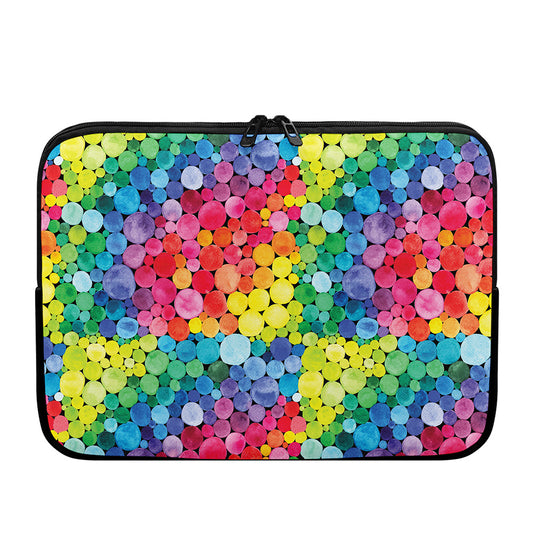 Watercolor Rainbow Pattern Print Laptop Sleeve