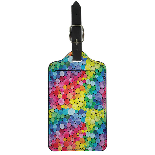Watercolor Rainbow Pattern Print Luggage Tag