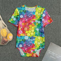 Watercolor Rainbow Pattern Print Men's Bodysuit