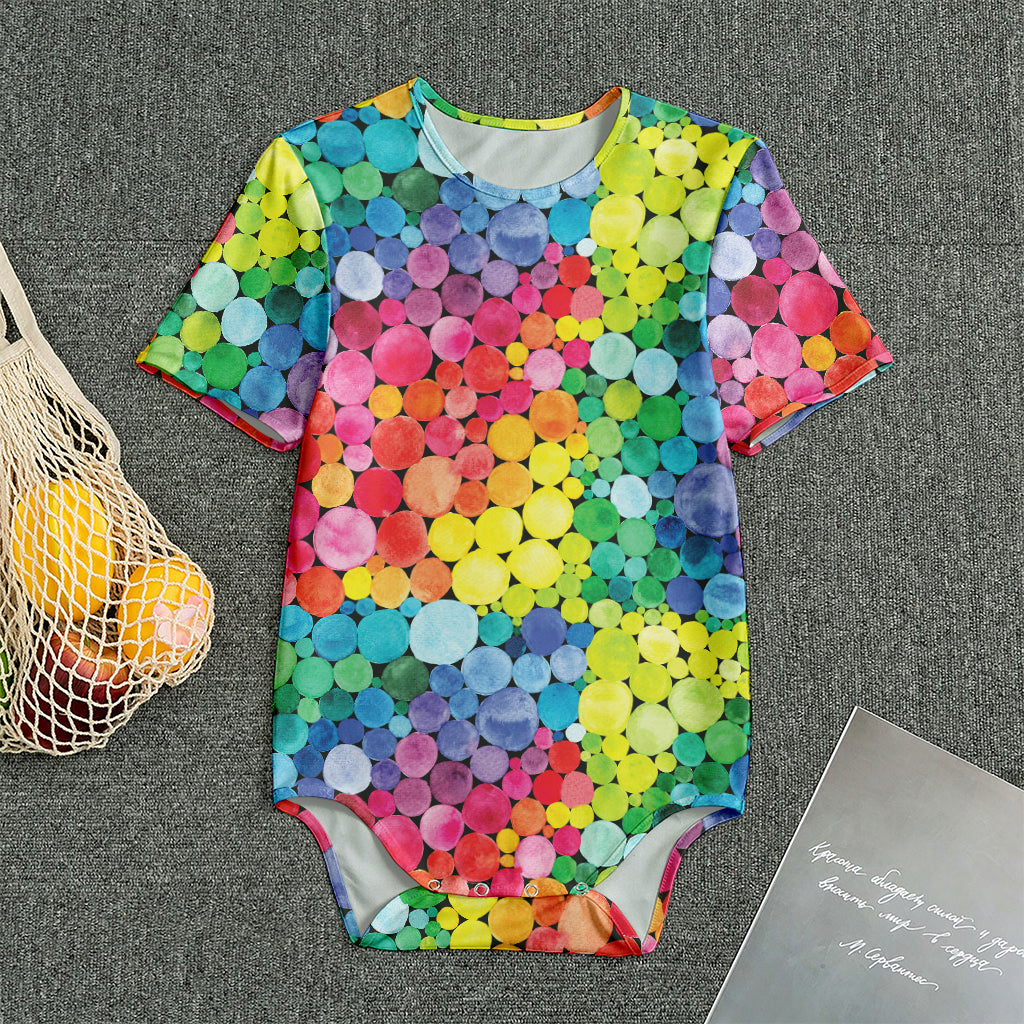 Watercolor Rainbow Pattern Print Men's Bodysuit