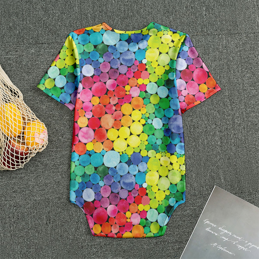 Watercolor Rainbow Pattern Print Men's Bodysuit