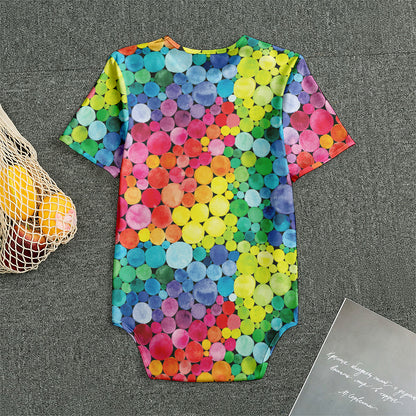 Watercolor Rainbow Pattern Print Men's Bodysuit