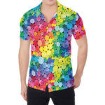 Watercolor Rainbow Pattern Print Men's Shirt