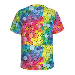 Watercolor Rainbow Pattern Print Men's Sports T-Shirt