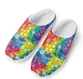 Watercolor Rainbow Pattern Print Mesh Casual Shoes