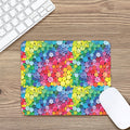 Watercolor Rainbow Pattern Print Mouse Pad