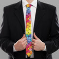 Watercolor Rainbow Pattern Print Necktie