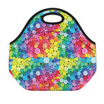 Watercolor Rainbow Pattern Print Neoprene Lunch Bag