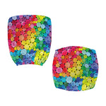 Watercolor Rainbow Pattern Print Office Chair Cover