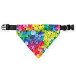 Watercolor Rainbow Pattern Print Over The Collar Dog Bandana