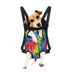 Watercolor Rainbow Pattern Print Pet Carrier Backpack