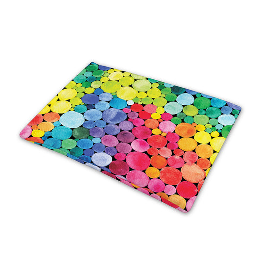 Watercolor Rainbow Pattern Print Pet Cooling Mat Cover