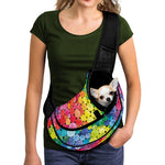 Watercolor Rainbow Pattern Print Pet Sling Carrier
