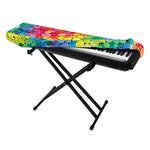 Watercolor Rainbow Pattern Print Piano Keyboard Cover