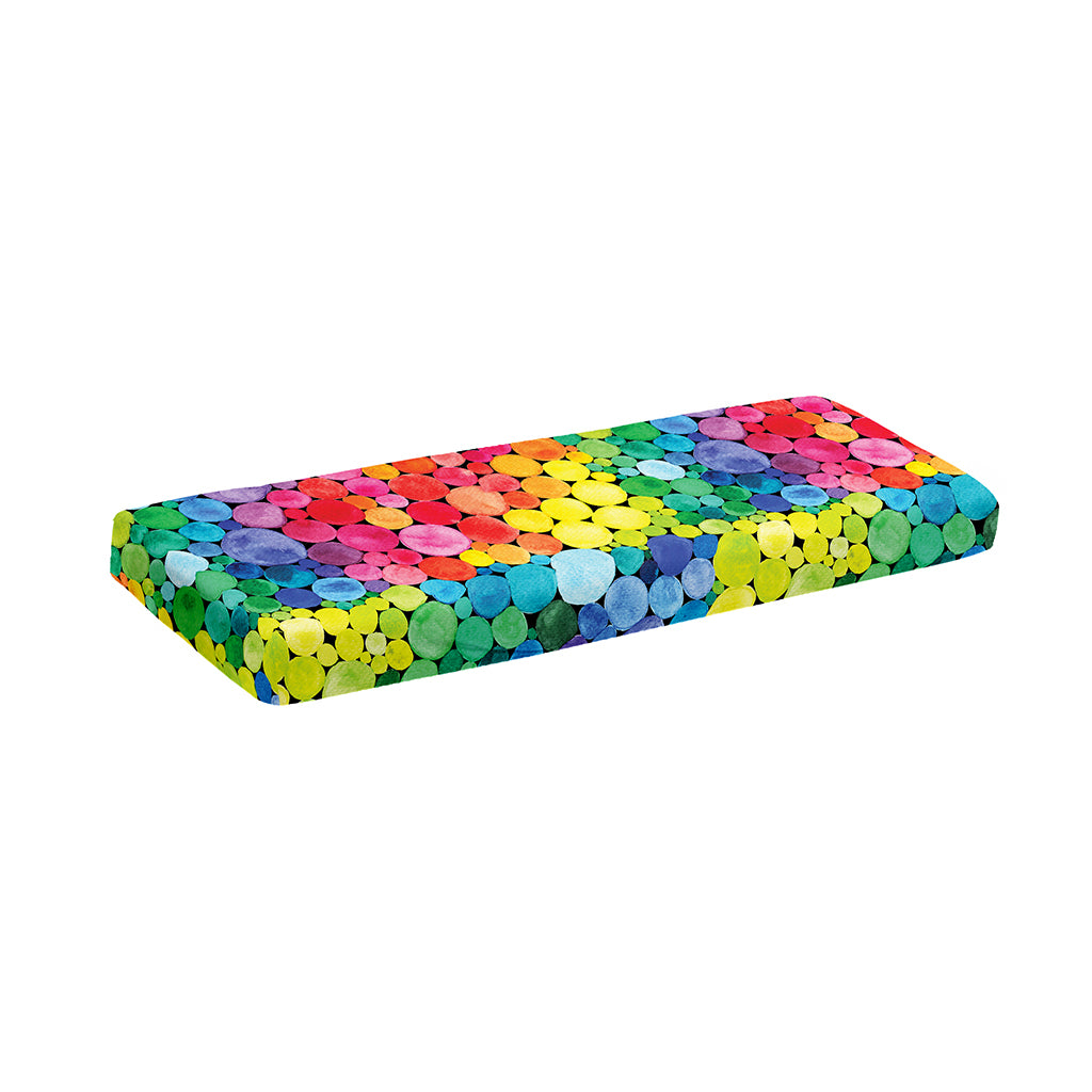 Watercolor Rainbow Pattern Print Piano Keyboard Cover