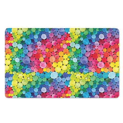 Watercolor Rainbow Pattern Print Polyester Doormat