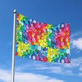 Watercolor Rainbow Pattern Print Polyester Flag