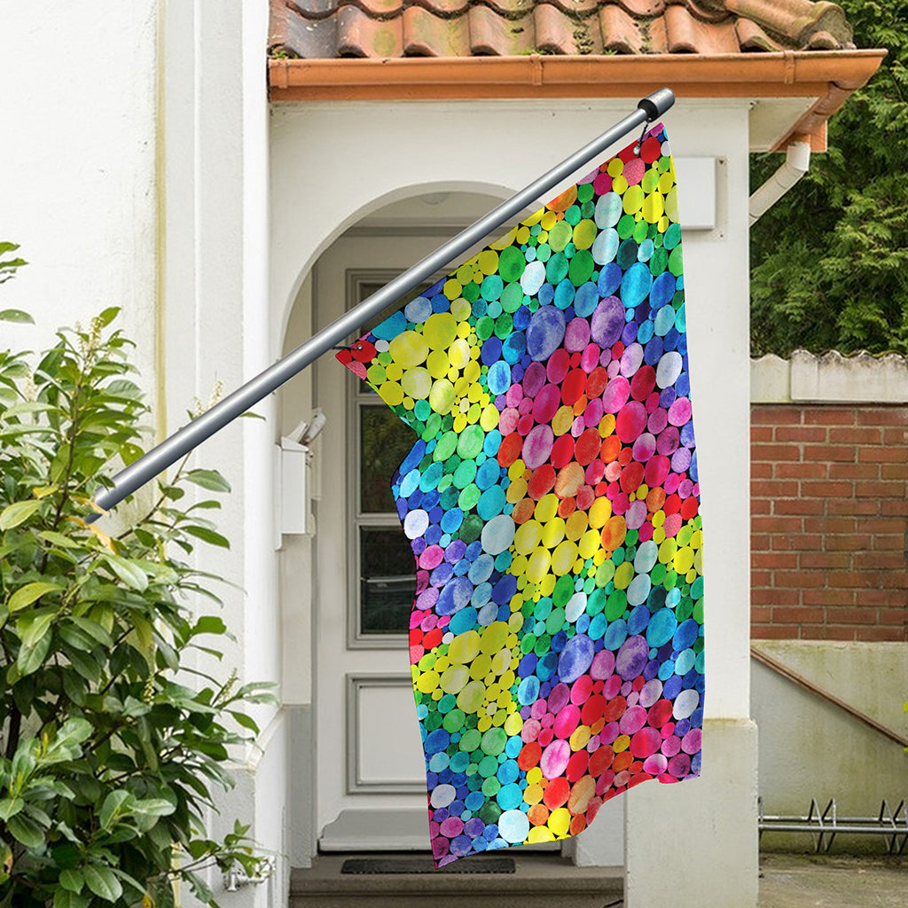 Watercolor Rainbow Pattern Print Polyester Flag