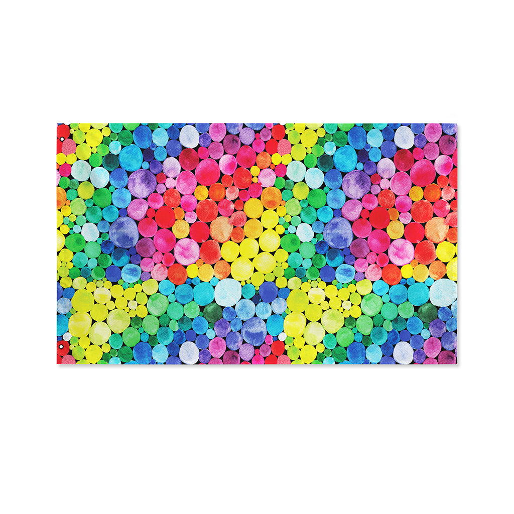 Watercolor Rainbow Pattern Print Polyester Flag
