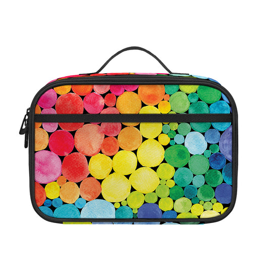 Watercolor Rainbow Pattern Print Portable Lunch Bag