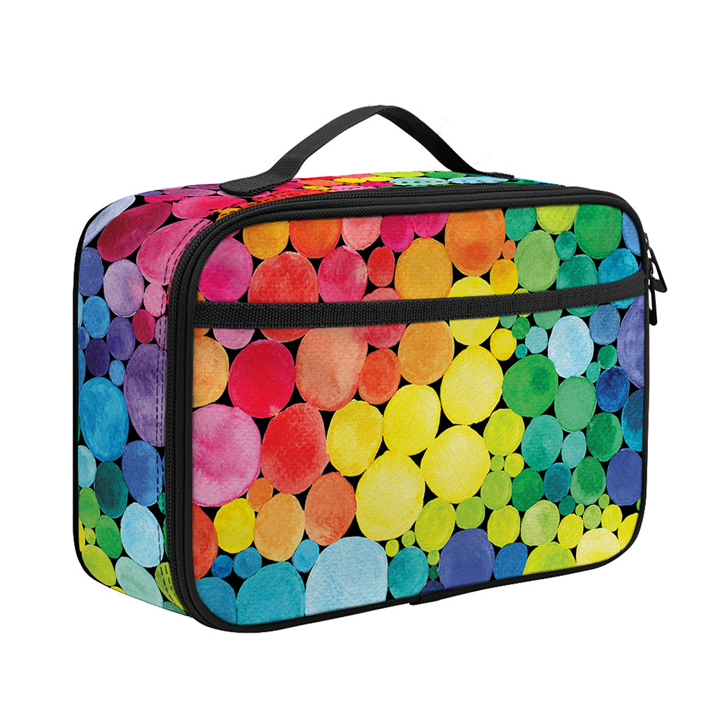 Watercolor Rainbow Pattern Print Portable Lunch Bag