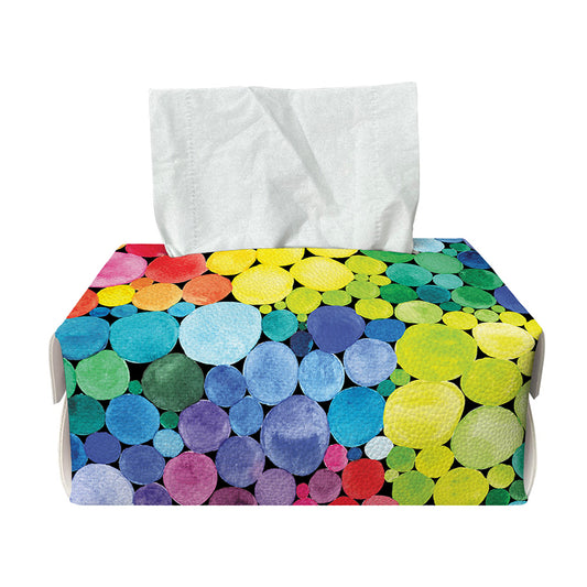 Watercolor Rainbow Pattern Print Rectangle Tissue Box Cover