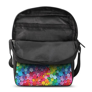 Watercolor Rainbow Pattern Print Rectangular Crossbody Bag