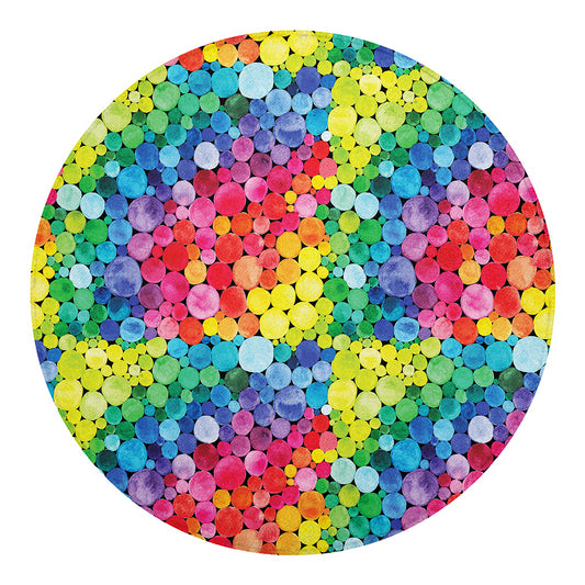 Watercolor Rainbow Pattern Print Round Blanket
