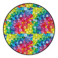 Watercolor Rainbow Pattern Print Round Floor Mat