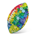 Watercolor Rainbow Pattern Print Rugby Ball