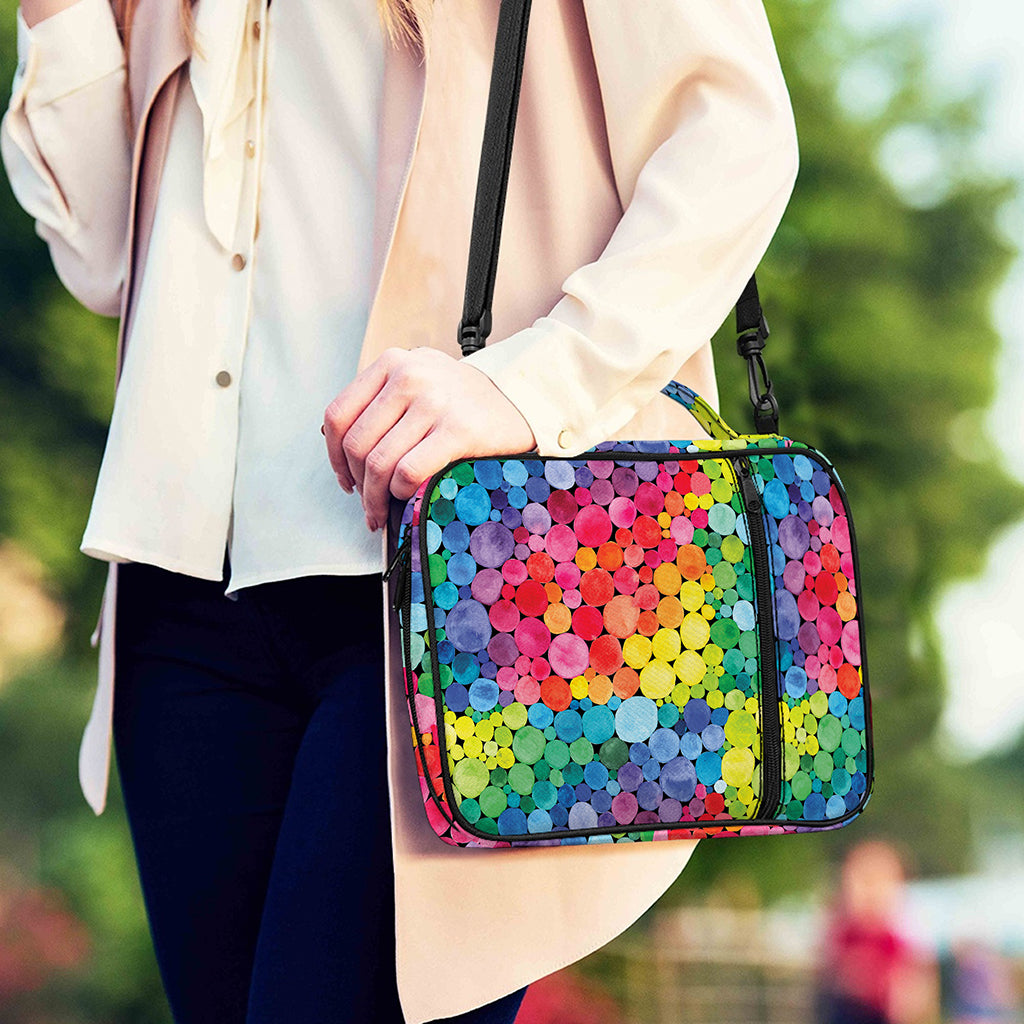 Watercolor Rainbow Pattern Print Shoulder Strap Bible Bag