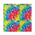 Watercolor Rainbow Pattern Print Silk Bandana