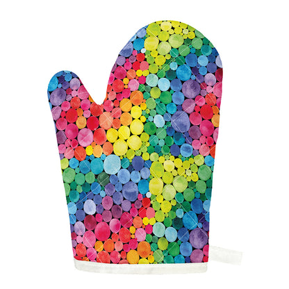 Watercolor Rainbow Pattern Print Single Oven Mitt