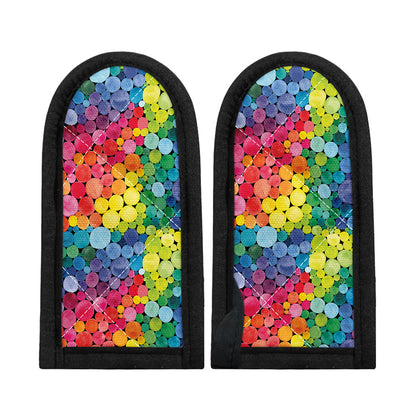 Watercolor Rainbow Pattern Print Skillet Handle Cover