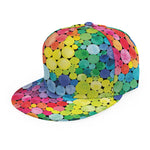 Watercolor Rainbow Pattern Print Snapback Cap