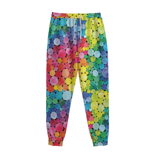 Watercolor Rainbow Pattern Print Sweatpants