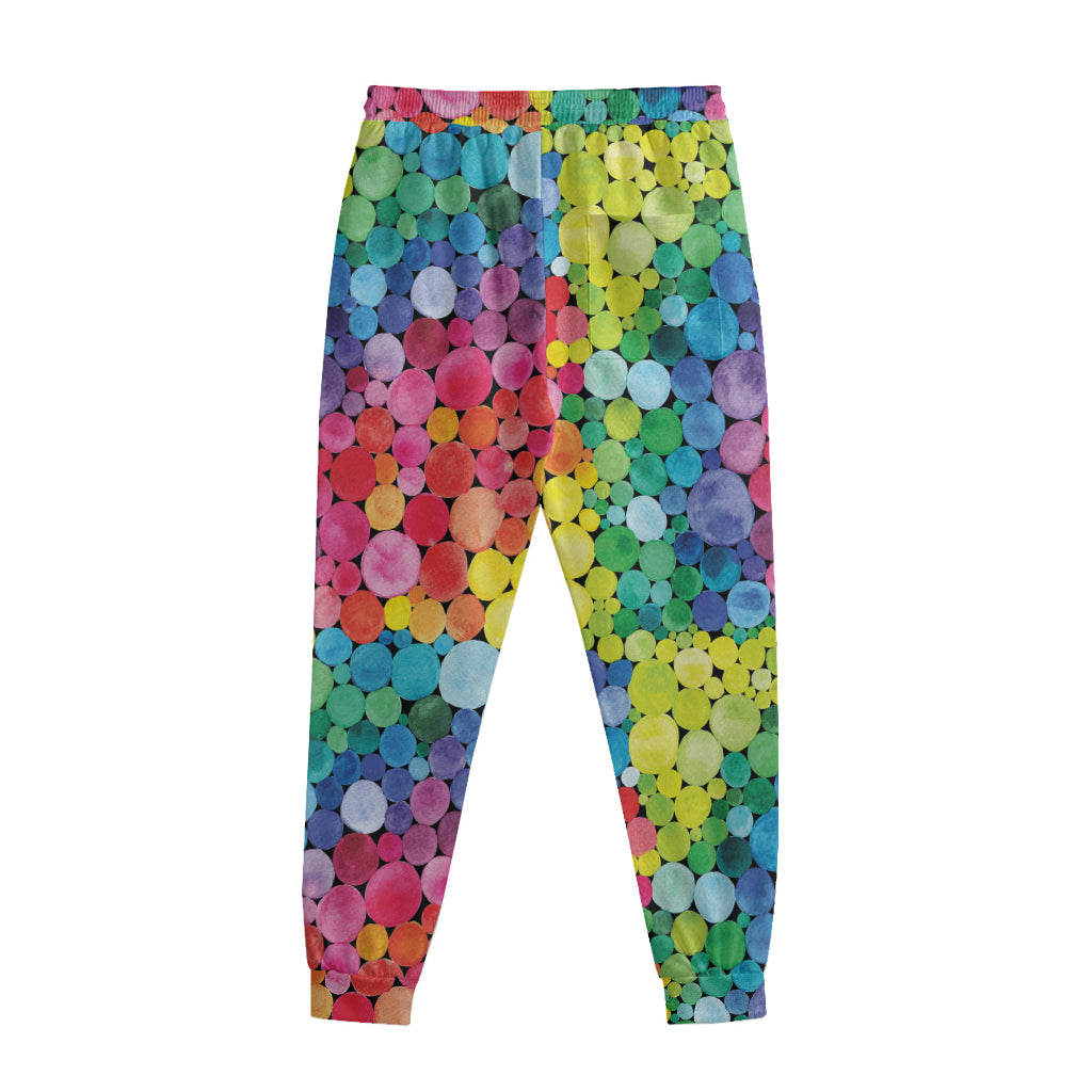 Watercolor Rainbow Pattern Print Sweatpants