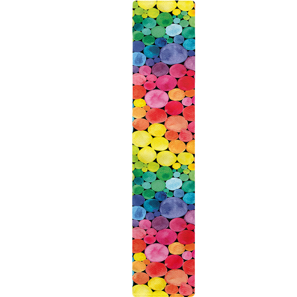 Watercolor Rainbow Pattern Print Table Runner