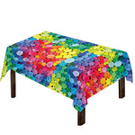 Watercolor Rainbow Pattern Print Tablecloth
