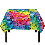 Watercolor Rainbow Pattern Print Tablecloth