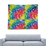Watercolor Rainbow Pattern Print Tapestry