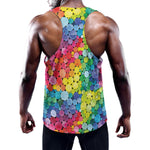 Watercolor Rainbow Pattern Print Training Tank Top