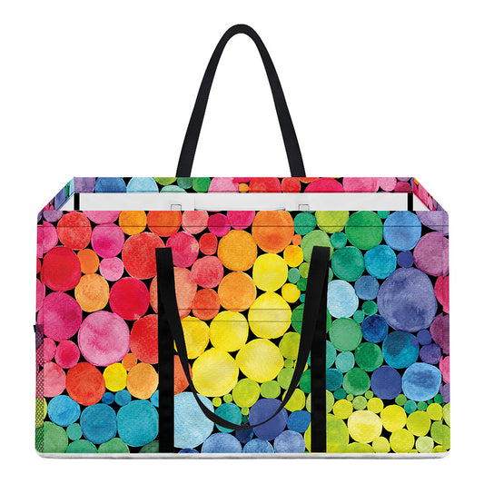 Watercolor Rainbow Pattern Print Utility Tote Bag