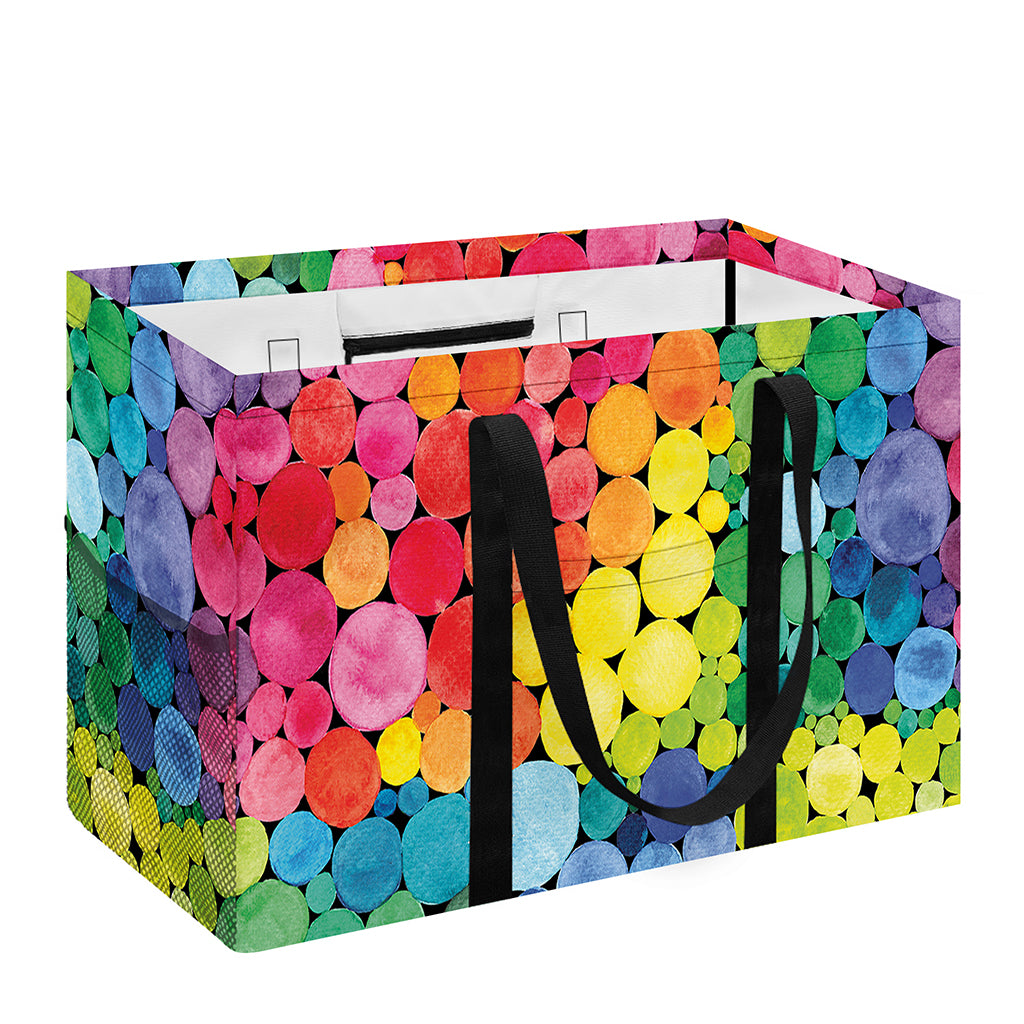 Watercolor Rainbow Pattern Print Utility Tote Bag