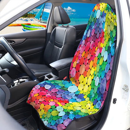 Watercolor Rainbow Pattern Print Waterproof Car Seat Cover