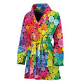 Watercolor Rainbow Pattern Print Women's Bathrobe