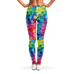 Watercolor Rainbow Pattern Print Women's Leggings