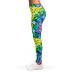 Watercolor Rainbow Pattern Print Women's Leggings