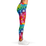 Watercolor Rainbow Pattern Print Women's Leggings